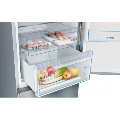BOSCH KGN39VIEB Ελεύθερος ψυγειοκαταψύκτης 203 x 60 cm Inox